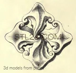 Розетки (ROSETTE_1472 -  | 3D model 3DSMAX / OBJ / STL) 3D модель для ЧПУ станка